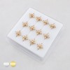 DAZZLING MULTI MARQUISE CUT CZ FLOWER CLUSTER POLISH 316L SURGICAL STEEL L-SHAPE NOSE RING BOX DAZZLING MULTI MARQUISE CUT CZ FLOWER CLUSTER POLISH 316L SURGICAL STEEL L-SHAPE NOSE RING BOX
